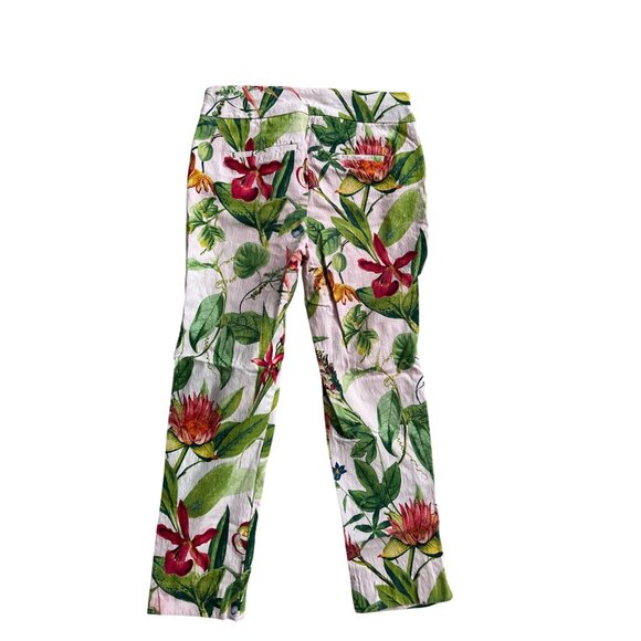 CHICOS Hawaiian Floral Capris Cropped Pants Size 00 / US 2 - Picture 7 of 8